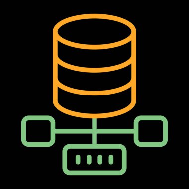 veritabanı sunucu ikonu vektör illüstrasyonu