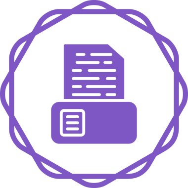 Belge. Web simgesi basit illüstrasyon