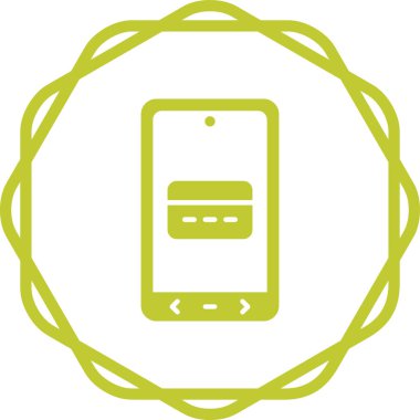 Akıllı telefon simgesinin vektör illüstrasyonu