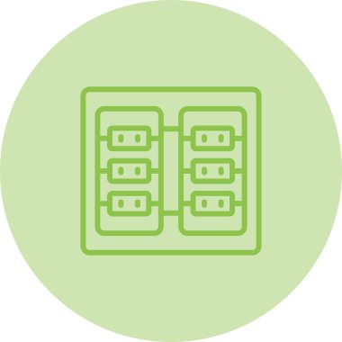 Sunucu Odası Web simgesi vektör illüstrasyonu