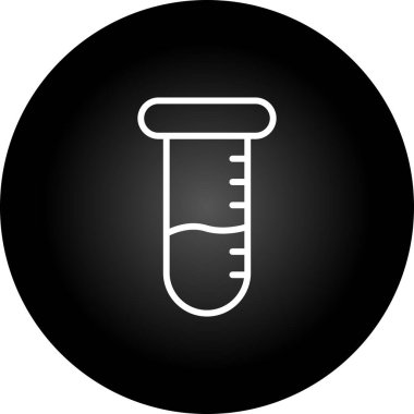 Test tüpü simgesi. düz dizayn.