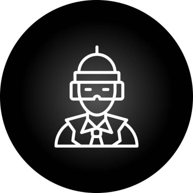 Bir polis miğferinin vektör çizimi