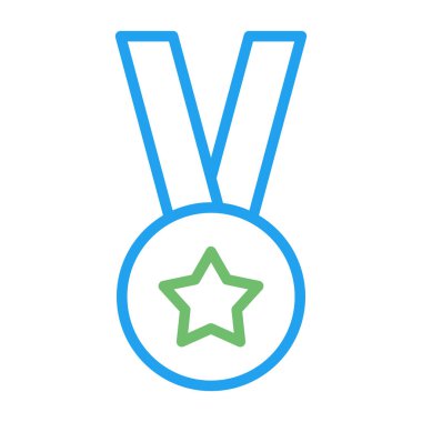 Madalya web simgesi vektör illüstrasyonu 