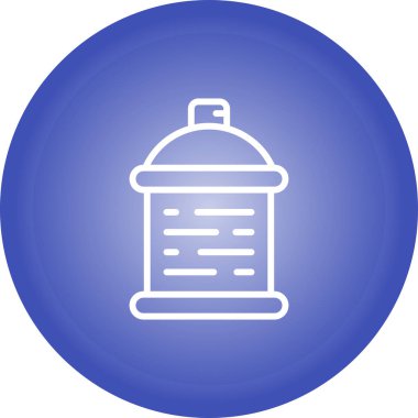 Çöp tenekesi olan izole edilmiş uzun gölge simgesinin çizimi