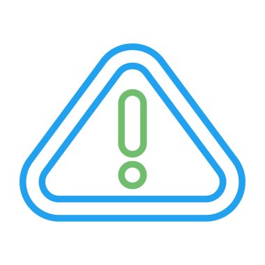 Uyarı simgesi vektörü. İnce çizgi işareti. izole edilmiş sınır sembolü çizimi