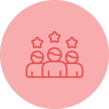 Bir grup insanın vektör çizimi