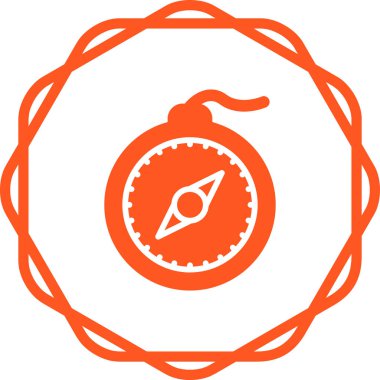 pusula simgesi web basit illüstrasyon