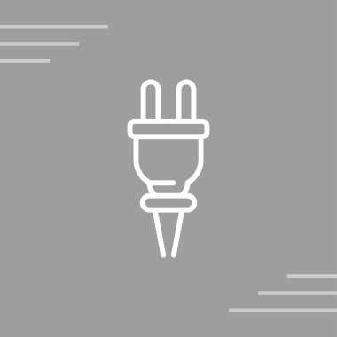Ampul çizgisi simgesi, vektör çizimi. Ampul çizgisi işareti.