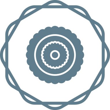 güzel dairesel testere çizgi vektör simgesi