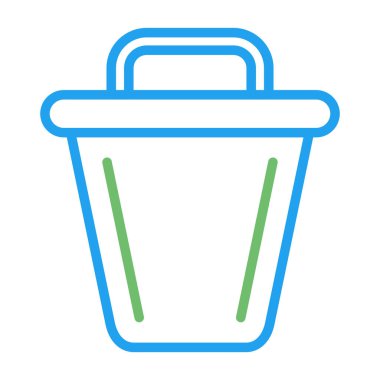 Çöp kutusu simgesi. vektör illüstrasyonu 