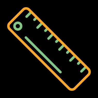 Cetvel web simgesi, vektör çizim