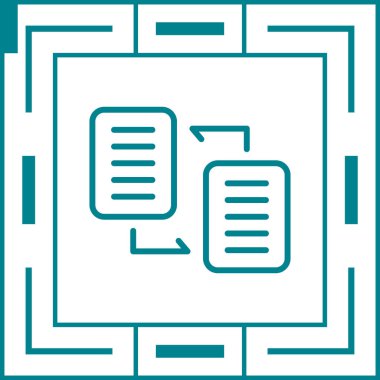 Belge. Web simgesi basit illüstrasyon