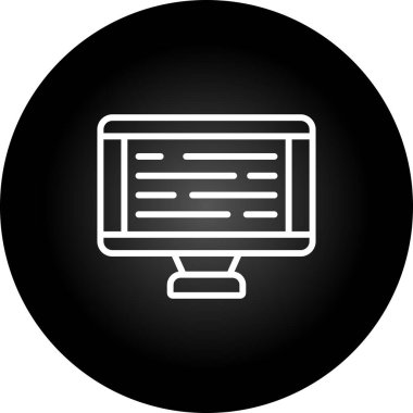 Masaüstü Bilgisayar Web simgesi vektör çizimi