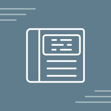 Gazete simgesinin vektör illüstrasyonu