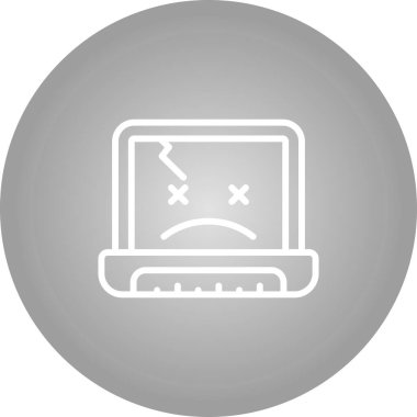 dizüstü bilgisayar simgesi web basit illüstrasyon