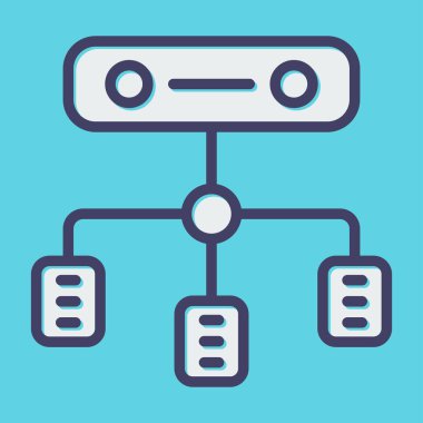 ağ simgesi renkli çizgi sembolü. Premium kalite izole edilmiş ağ ögesi modada.