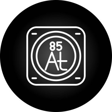 Kimyasal Element Web simgesi vektör çizimi