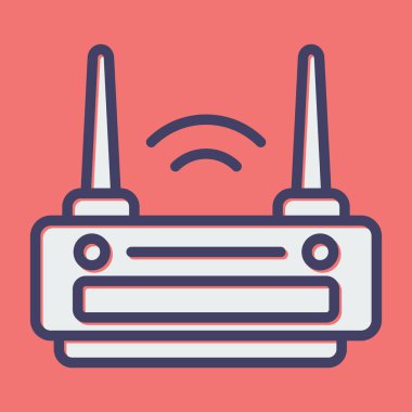 router simgesi web basit illüstrasyon