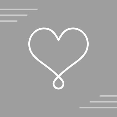 Kalp ikonu vektör illüstrasyonu