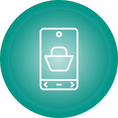 Eşsiz akıllı telefon vektör çizgisi simgesi