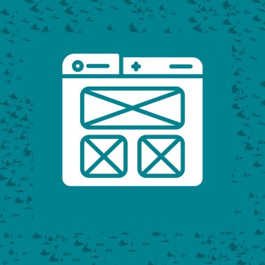 tarayıcı web sayfası simgesi, vektör illüstrasyonu