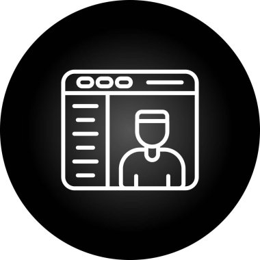 Tabletli insanın vektör simgesi