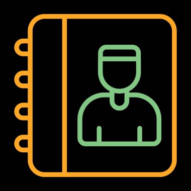 Adres defteri simgesi Vektör illüstrasyonu