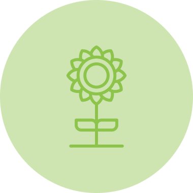 beautiful flower vector line icon
