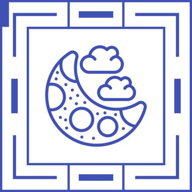 Ay ağ simgesinin vektör illüstrasyonu