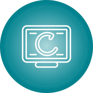 Güzel Laptop Vektör Glyph simgesi