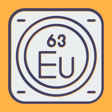 Kimyasal Element Web simgesi vektör çizimi