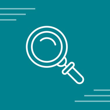 Büyütme cam ağ ikonu vektör illüstrasyonu  