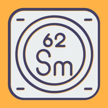 Kimyasal Element Web simgesi vektör çizimi