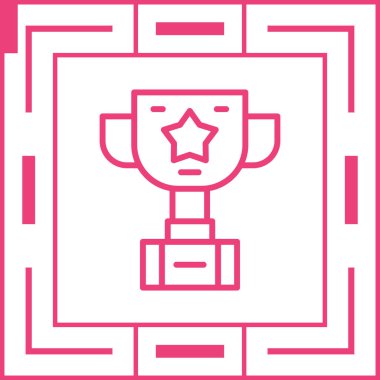 Kupa ikonu. vektör illüstrasyonu