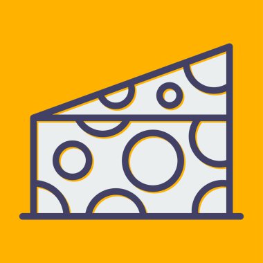 Peynir. Web simgesi basit illüstrasyon
