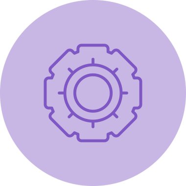 dişli vektör ince çizgi simgesi