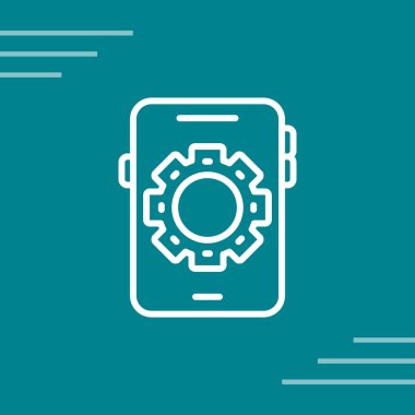 akıllı telefon servis simgesi vektör resimleme grafiği