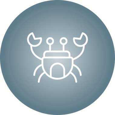 Eşsiz yengeç vektör çizgisi simgesi