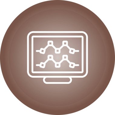 Masaüstü Bilgisayar Web simgesi vektör çizimi