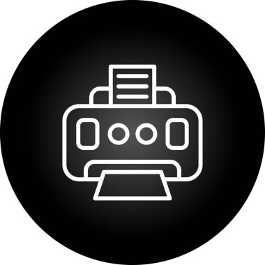 Yazıcı simgesi basit örnek