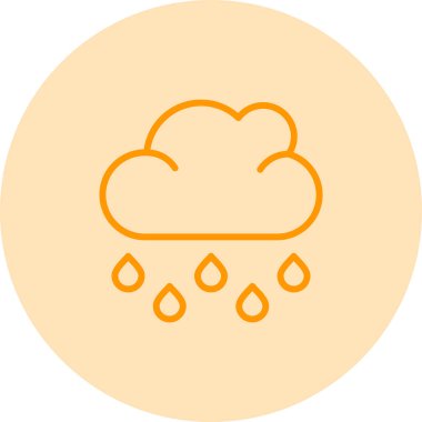 Yağmur. Web simgesi basit illüstrasyon
