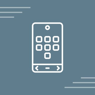 Uzaktan Denetim simgesi, vektör illüstrasyonu