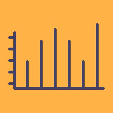 Soyut arkaplanda grafik simgesi izole edildi