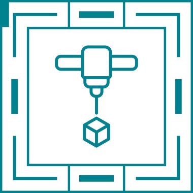 Bir kutu simgesinin vektör illüstrasyonu