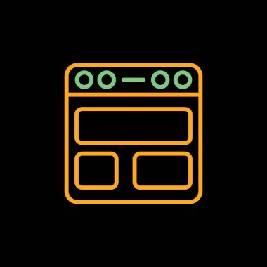 mikrodalga vektör gradyan simgesi dekoru