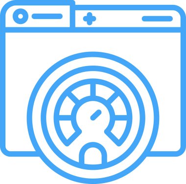 Çamaşır makinesi. Web simgesi basit illüstrasyon