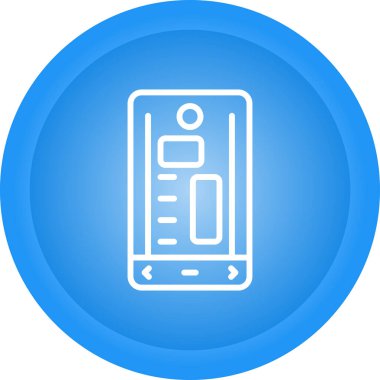 akıllı telefon simgesi web basit illüstrasyon
