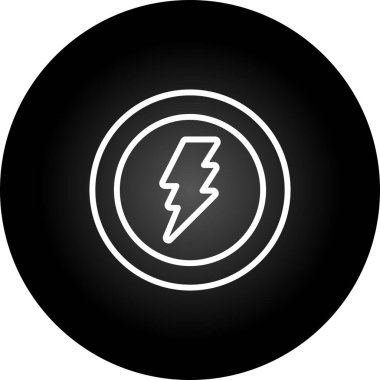 Modern b 'nin vektör illüstrasyonu şimşek simgesinden yoksun