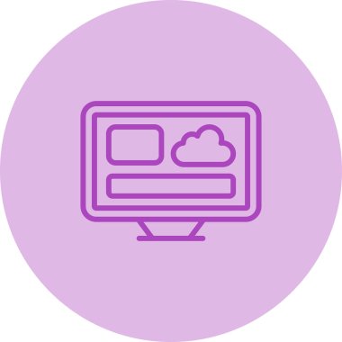 Bulut simgesi vektör illüstrasyonu