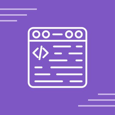 Simge vektör illüstrasyonu kodlanıyor